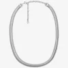 Collar de cadena de serpiente de latón chapado en metal precioso