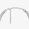 Collar de cadena de serpiente de latón chapado en metal precioso