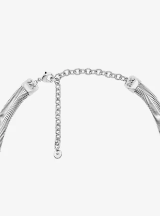 Collar de cadena de serpiente de latón chapado en metal precioso