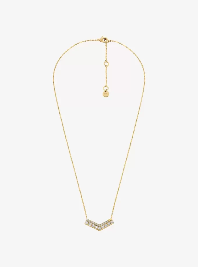 Collar de chevrón pavé