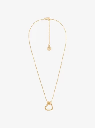 Collar de corazón anudado