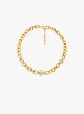 Collar de eslabones con dije Pavé MK Pop