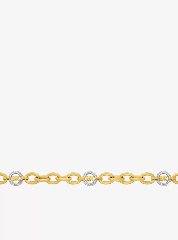 Collar de eslabones con dije Pavé MK Pop