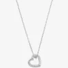 Collar de eslabones con forma de corazón pavé Collar de eslabones con forma de corazón pavé
