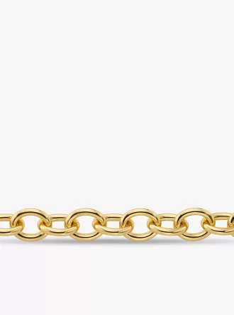 Collar de eslabones grandes de latón chapado en metal precioso