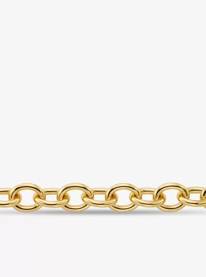 Collar de eslabones grandes de latón chapado en metal precioso