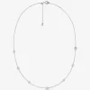 Collar de plata de ley chapada en metal precioso con circonitas cúbicas