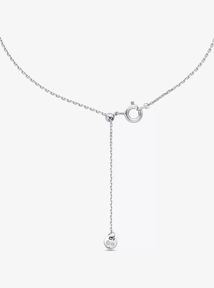 Collar de plata de ley chapada en metal precioso con circonitas cúbicas