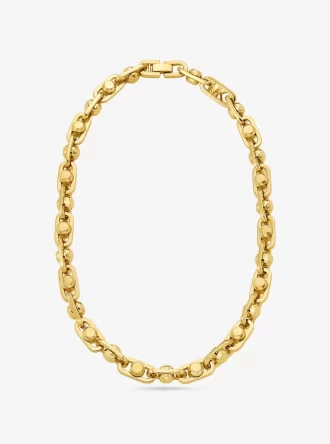 Collar grande de latón chapado en metal precioso Astor Link
