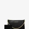 Conjunto de regalo de bolso de hombro mediano de piel saffiano y tarjetero Conjunto de regalo de bolso de hombro mediano de piel saffiano y tarjetero