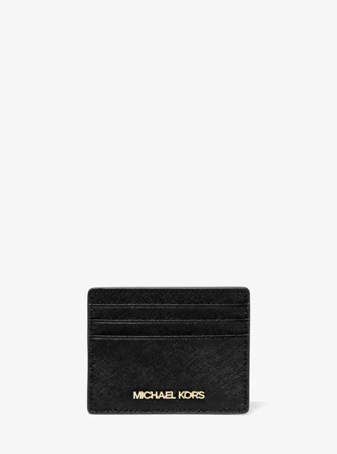 Conjunto de regalo de bolso de hombro mediano de piel saffiano y tarjetero Conjunto de regalo de bolso de hombro mediano de piel saffiano y tarjetero