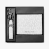 Conjunto de regalo de cartera y llavero con logotipo Conjunto de regalo de cartera y llavero con logotipo