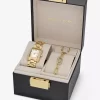Conjunto de regalo de reloj y joyas Petite Emery en tono dorado