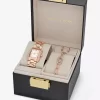 Conjunto de regalo de reloj y joyas Petite Emery en tono oro rosa Conjunto de regalo de reloj y joyas Petite Emery en tono oro rosa