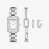 Conjunto de regalo de reloj y joyas Petite Emery en tono plateado Conjunto de regalo de reloj y joyas Petite Emery en tono plateado
