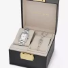 Conjunto de regalo de reloj y joyas Petite Emery en tono plateado Conjunto de regalo de reloj y joyas Petite Emery en tono plateado