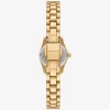 Conjunto de regalo de reloj y joyas Petite Lexington con pavé dorado Conjunto de regalo de reloj y joyas Petite Lexington con pavé dorado