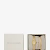 Conjunto de regalo de reloj y joyas Petite Lexington con pavé dorado Conjunto de regalo de reloj y joyas Petite Lexington con pavé dorado