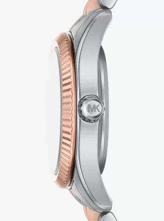 Conjunto de regalo de reloj y pulsera deslizante bicolor Lexington Pavé