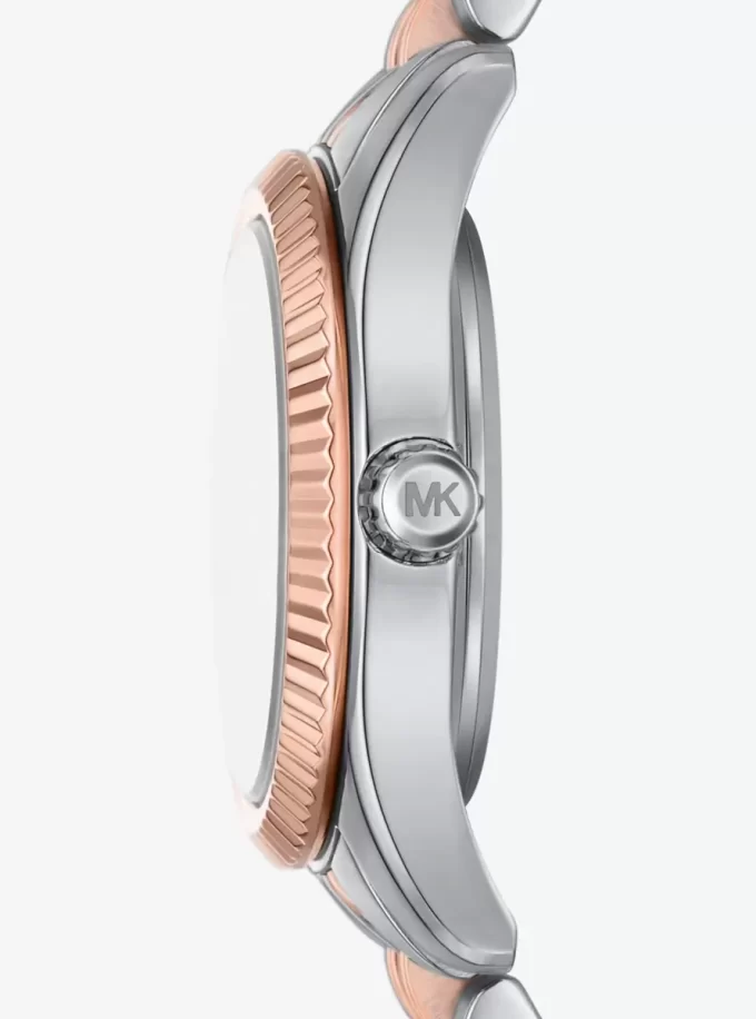 Conjunto de regalo de reloj y pulsera deslizante bicolor Lexington Pavé