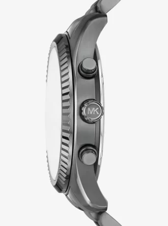 Conjunto de regalo de reloj y pulsera Lexington Gunmetal de gran tamaño