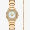 Conjunto de regalo de reloj y pulsera Mini Sylvia Pavé en tono dorado Conjunto de regalo de reloj y pulsera Mini Sylvia Pavé en tono dorado