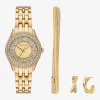 Conjunto de reloj y joyas Mini Harlowe Pavé en tono dorado Conjunto de reloj y joyas Mini Harlowe Pavé en tono dorado