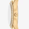 Conjunto de reloj y joyas Mini Harlowe Pavé en tono dorado Conjunto de reloj y joyas Mini Harlowe Pavé en tono dorado