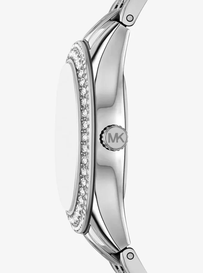 Conjunto de reloj y joyas Mini Harlowe Pavé en tono dorado Conjunto de reloj y joyas Mini Harlowe Pavé en tono dorado