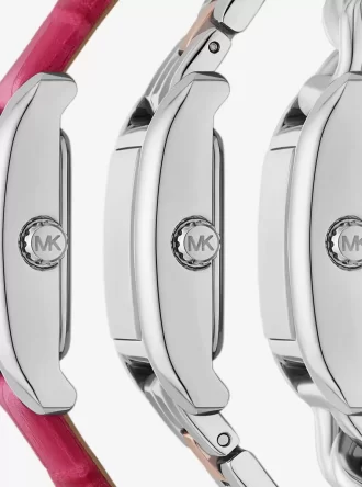 Correa de reloj Petite Monroe de piel bicolor con relieve de cocodrilo