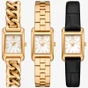 Correa de reloj Petite Monroe en tono dorado y piel con relieve de cocodrilo Correa de reloj Petite Monroe en tono dorado y piel con relieve de cocodrilo
