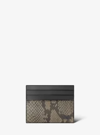 Estuche alto para tarjetas con relieve de serpiente Cyrus