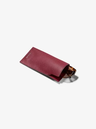 Estuche para gafas de sol Jet Set de cuero granulado