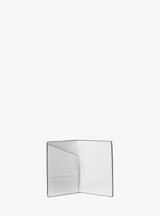 Estuche para pasaporte y juego de etiqueta para equipaje de piel Saffiano Cooper