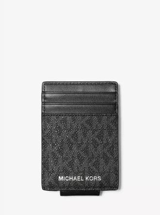 Estuche para tarjetas con clip para billetes y el logotipo de Cooper Signature