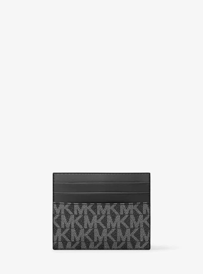 Estuche para tarjetas Cooper con el logotipo de la firma a rayas Estuche para tarjetas Cooper con el logotipo de la firma a rayas