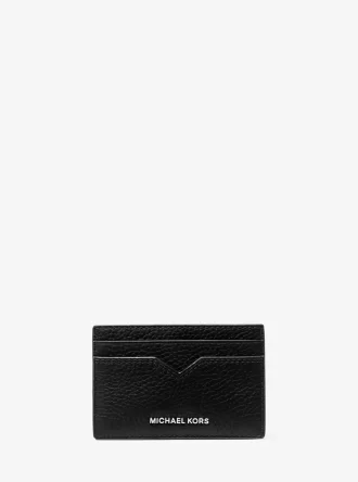 Estuche para tarjetas de cuero granulado Hudson