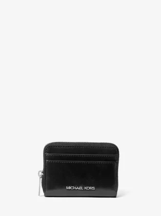 Estuche para tarjetas Jet Set mediano con cremallera y diseño desgastado