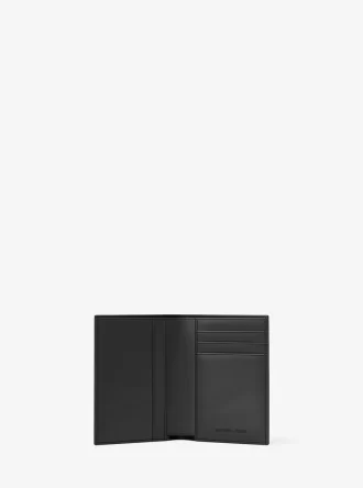 Estuche tipo folio Hudson de piel granulada para tarjetas