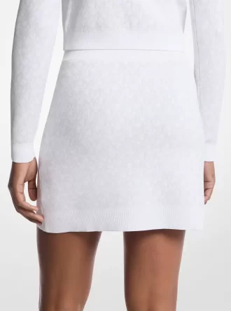 Falda de punto jacquard con logotipo