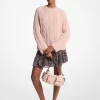 Falda escalonada de georgette con estampado floral y tachuelas Falda escalonada de georgette con estampado floral y tachuelas