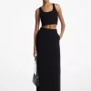 Falda pantalón maxi de crepé texturizado