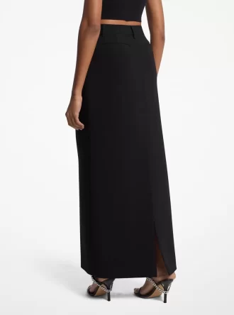 Falda pantalón maxi de crepé texturizado