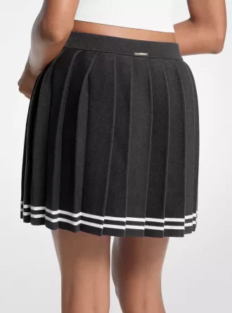 Falda plisada de mezcla de algodón