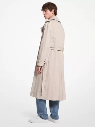 Gabardina extragrande de mezcla de algodón Inox