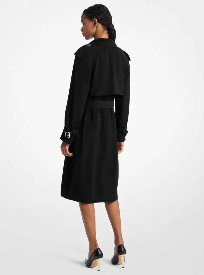 Gabardina tejida drapeada