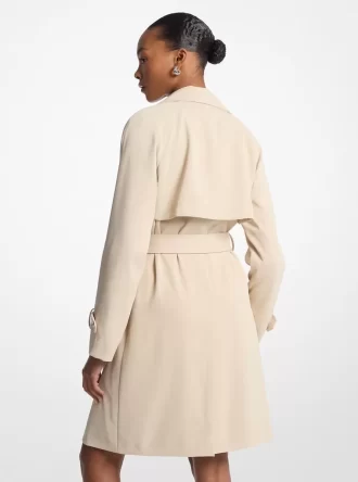 Gabardina tejida drapeada