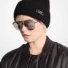 Gorro de lana elástica acanalado
