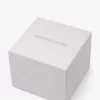 Juego de correas de reloj Petite Monroe de piel plateada con relieve de cocodrilo Juego de correas de reloj Petite Monroe de piel plateada con relieve de cocodrilo