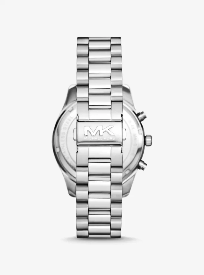 Juego de regalo con reloj Lexington extragrande en tono plateado y tarjetero de piel con relieve de cocodrilo Juego de regalo con reloj Lexington extragrande en tono plateado y tarjetero de piel con relieve de cocodrilo